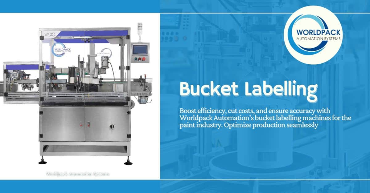 bucket labelling machine